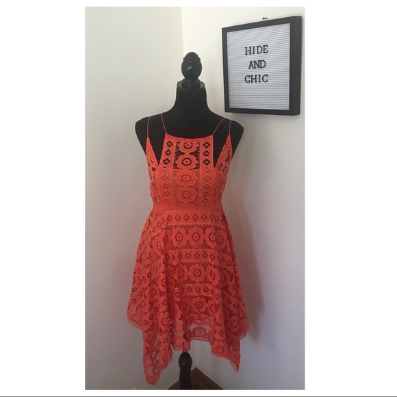 FREE PEOPLE STRAPPY LACE MINI DRESS - Picture 3 of 8